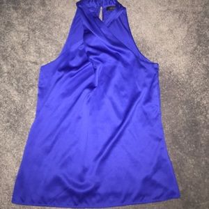 Blue Crossed Dress Top